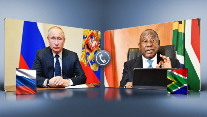 Putin Ramaphosa Russia South Africa Ramaphosa Thanks Putin for Call to Discuss SA Mediating Russia-Ukraine Conflict