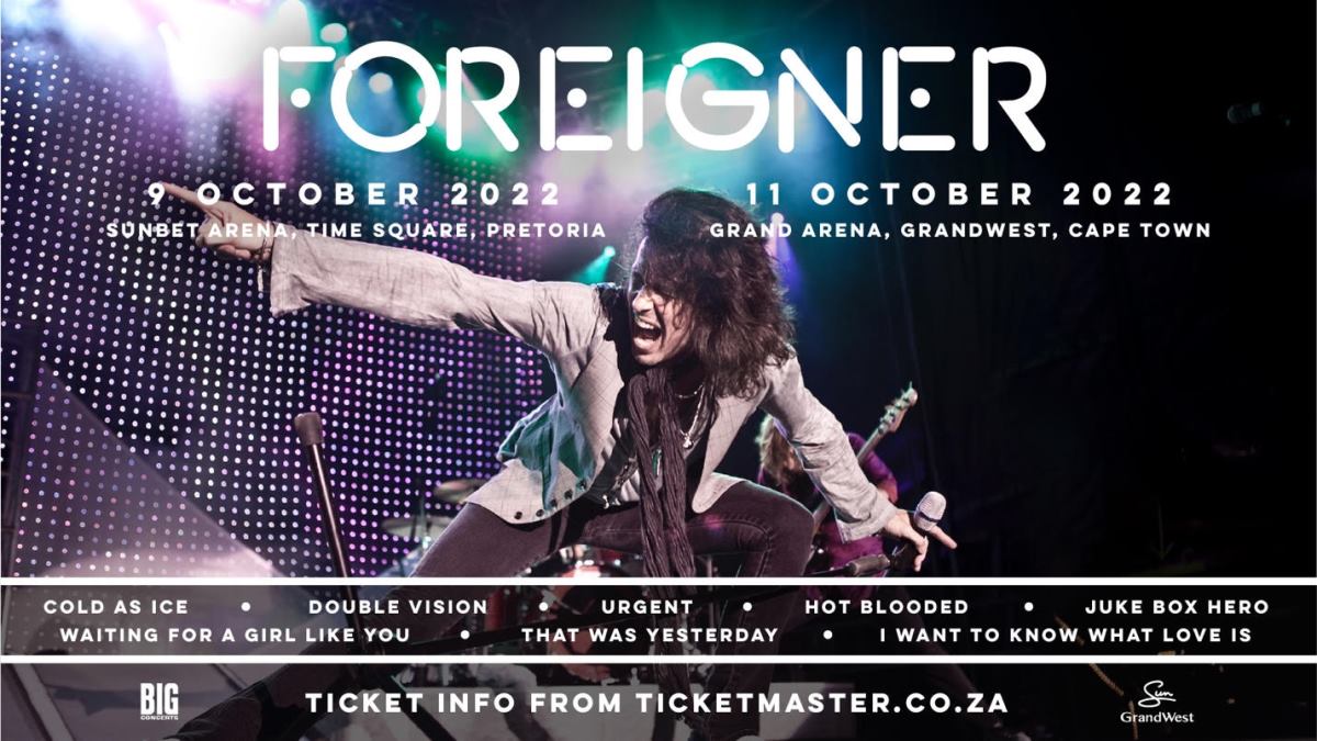 FOREIGNER to tour South Africa in October 2022