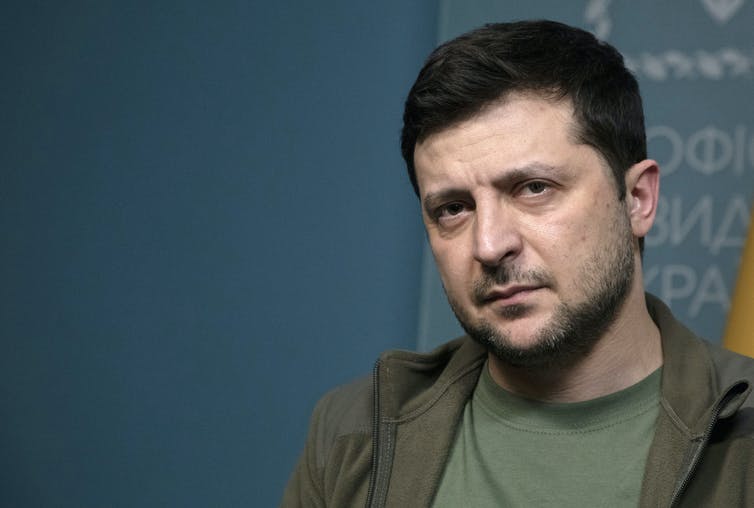 Volodymyr Zelenskyy has been lauded for his resistance to the Russian invasion. Photo by Laurent Van der Stockt for Le Monde/Getty Images