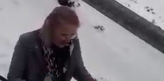 WATCH SA Woman's Frustration at Being Stuck in Snow Provides Light Relief to Others.