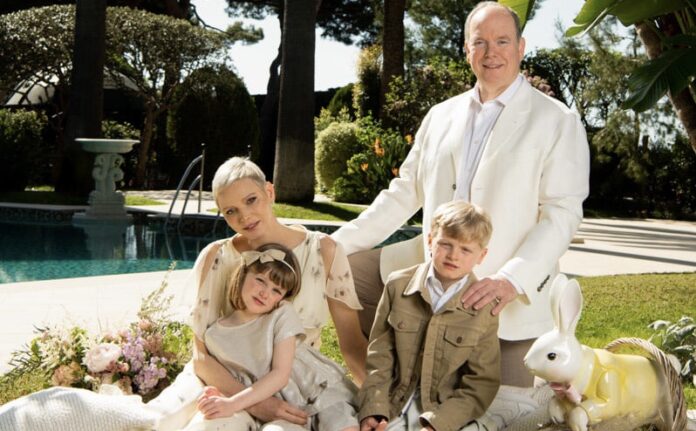Princess Charlene Appears in Beautiful Easter Photo with Family Princess Charlene Appears in Beautiful Easter Photo with Family