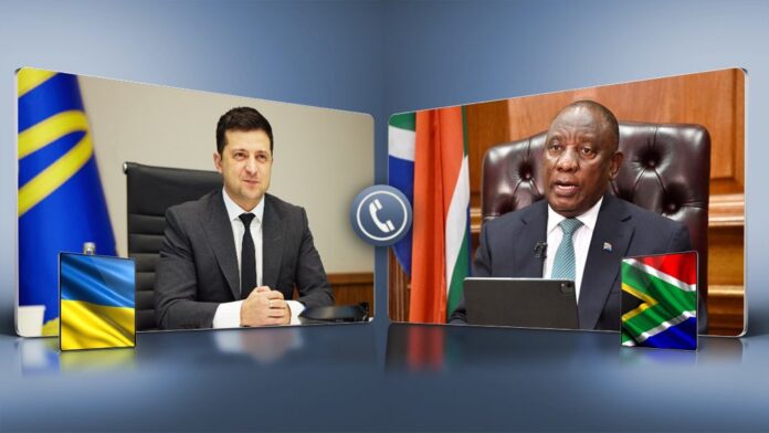 Zelenskyy Ramaphosa South Africa Ukraine Ukraine's Zelenskyy and SA's President Ramaphosa Discuss Russia in Phone Call