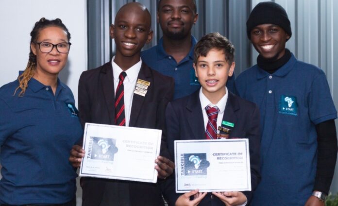 Norman Msaka and Shaun Johansson Local Grade 7 boys receive scholarship from Vice President of Amazon