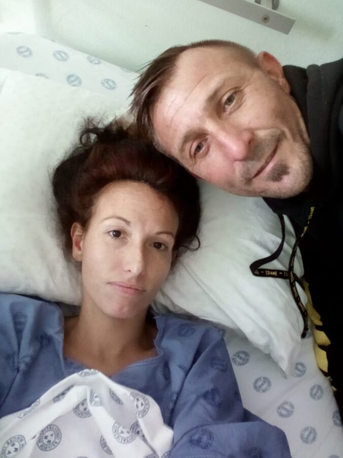 Pictured above: Charlene and her fiancé, Corné.