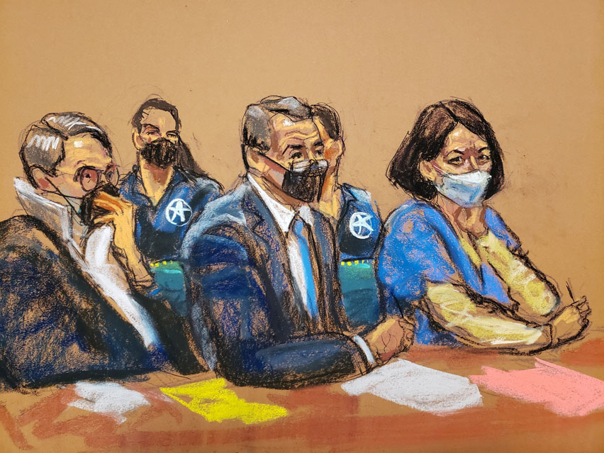 Jeffrey Epstein associate Ghislaine Maxwell attends her sentencing hearing in New York
