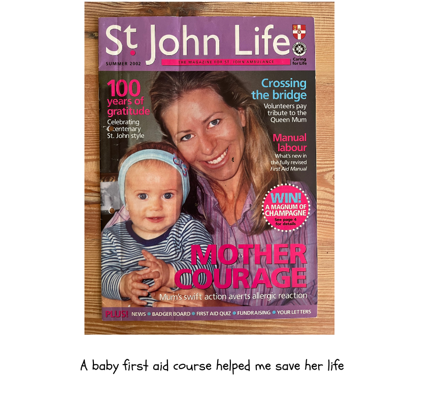 First Aid Course saves baby's life - food allergy awareness