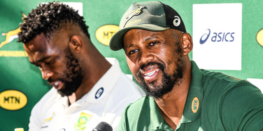 JOHANNESBURG, SOUTH AFRICA - JULY 01: Mzwandile Stick during the South African men's national rugby team captain's media conference at Palazzo Hotel, Montecasino on July 01, 2022 in Johannesburg, South Africa. (Photo by Lee Warren/Gallo Images)