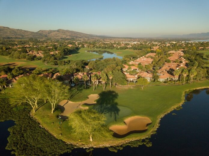 The Commissioner of the National Lotteries Commission Thabang Mampane’s trust owns a house on the Pecanwood golf estate, bought with money from the national lottery. Photo from the Pecanwood website: https://pecanwood.co.za, published as fair use