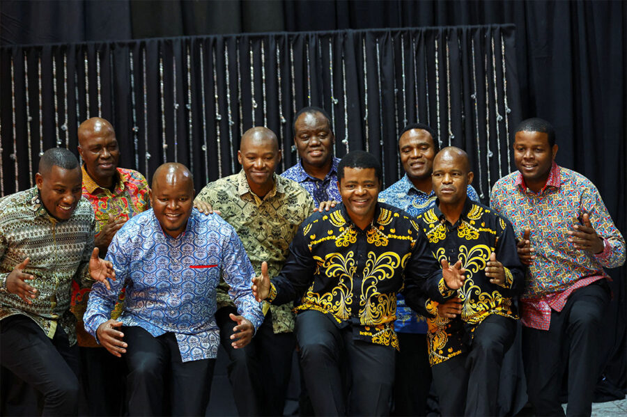 Ladysmith Black Mambazo shrug off power cut to sing for Mandela