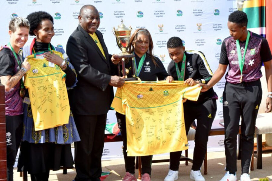 President Ramaphosa Calls for EQUAL Pay During Banyana Banyana Celebrations at Union Building