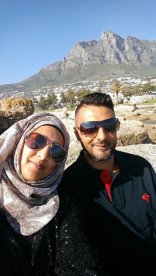 Fatima and husband in Cape Town