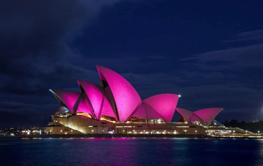 Sydney Opera House Lights Up Pink to Honour Olivia Newton-John