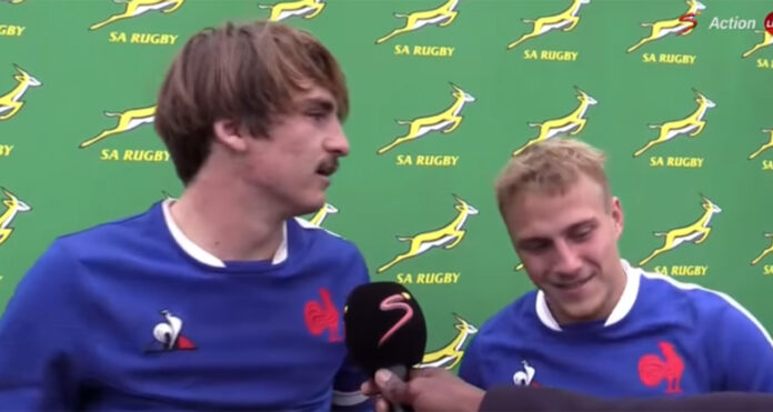 french U18 player speaks Afrikaans French U18 player does post-match interview in Afrikaans