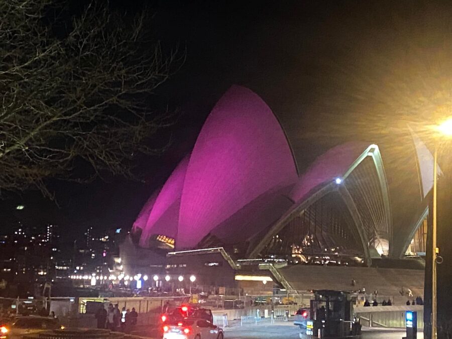 Sydney Opera House Lights Up Pink to Honour Olivia Newton-John