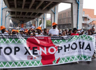 South Africans and migrants demonstrate against xenophobia in Johannesburg. Emmanuel Croset/AFP via Getty Images