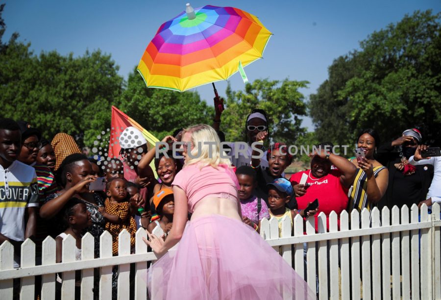Participants attend the Soweto Pride Festival in support of gay rights in Johannesburg