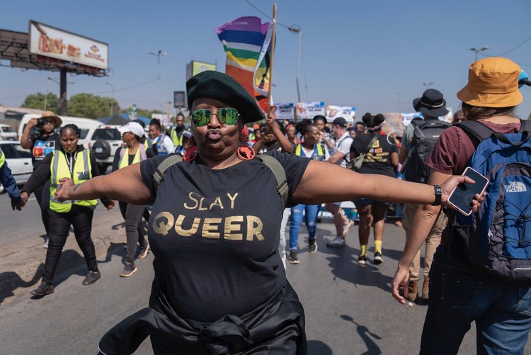 Protesters marched through the streets of Soweto, kicking off the 18th edition of Soweto Pride. Photos: Ihsaan Haffejee