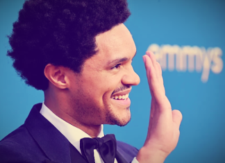 South African comedian Trevor Noah at the Emmy Awards in Los Angeles on September 12, 2022. Photo by Robyn Beck/AFP via Getty Images