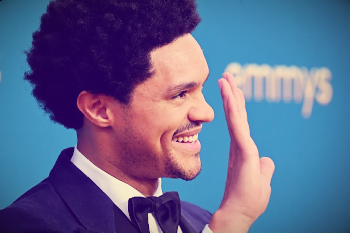 Trevor Noah TheCon South African comedian Trevor Noah at the Emmy Awards in Los Angeles on September 12, 2022. Photo by Robyn Beck/AFP via Getty Images