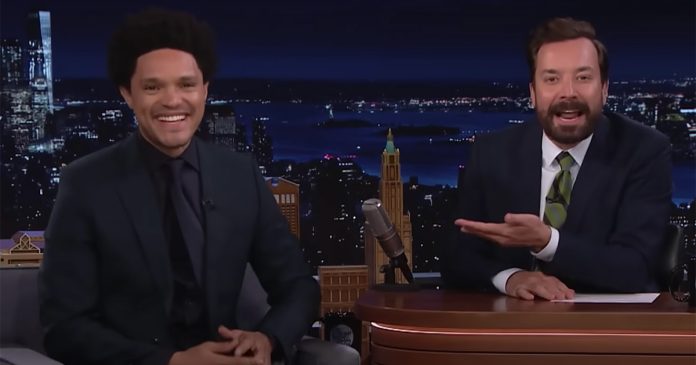 Trevor-Noah-and-Jimmy-Fallon WATCH Trevor Noah Opens Up to Jimmy Fallon About Decision to Leave The Daily Show