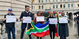 DA Abroad Protest Fuel and Food Crisis in South Africa