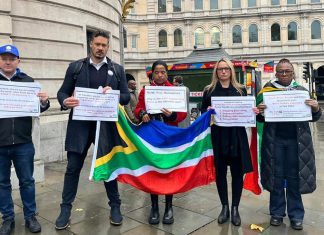 DA Abroad Protest Fuel and Food Crisis in South Africa