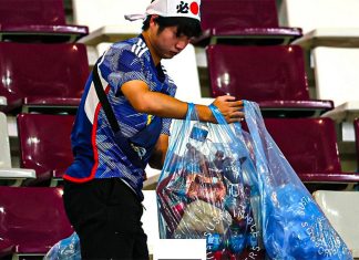 Japan-fans-clean-up-after-World-Cup