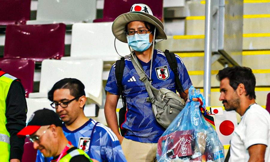 Japan fans clean up after FIFA World Cup win. Photo: FIFA.com