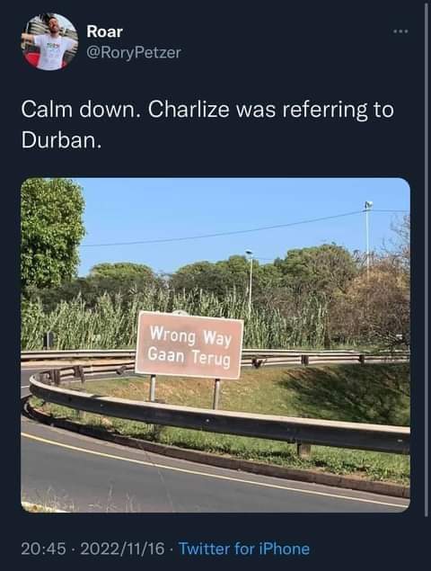 Joke Charlize Afrikaans