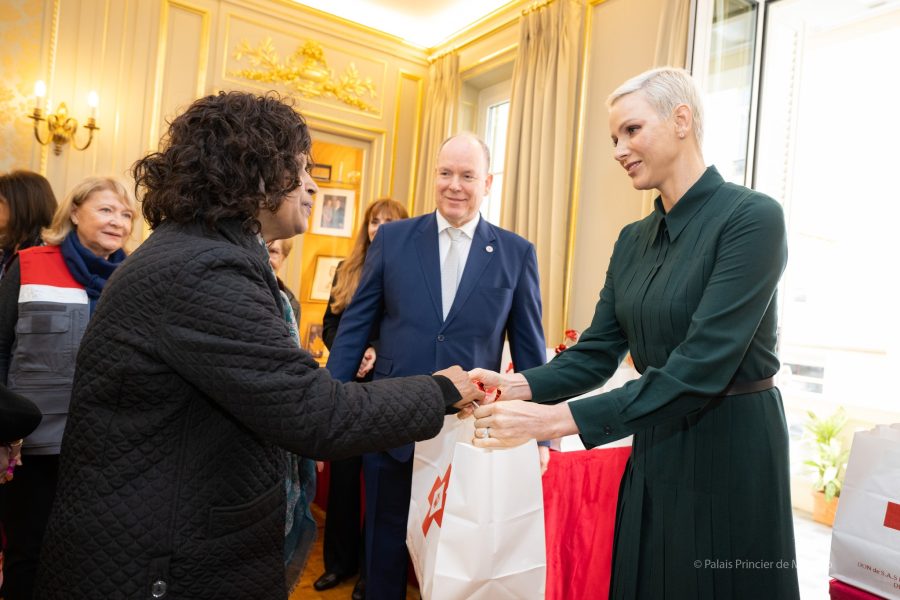Princess Charlene Distributes Gifts to Monaco Red Cross Beneficiaries