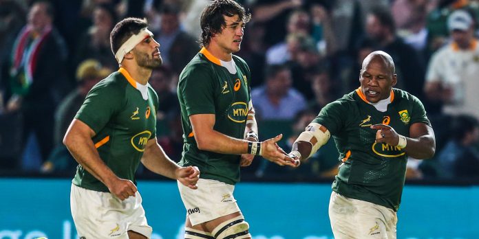 SA Rugby Springboks-franco-mostert-bongi-mbonambi-springboks Springboks Change for France Test with Manie Libbok on Bench