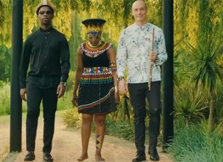 Wouter Kellerman, Zakes Bantwini (KZN singer and producer) and Nomcebo Zikode