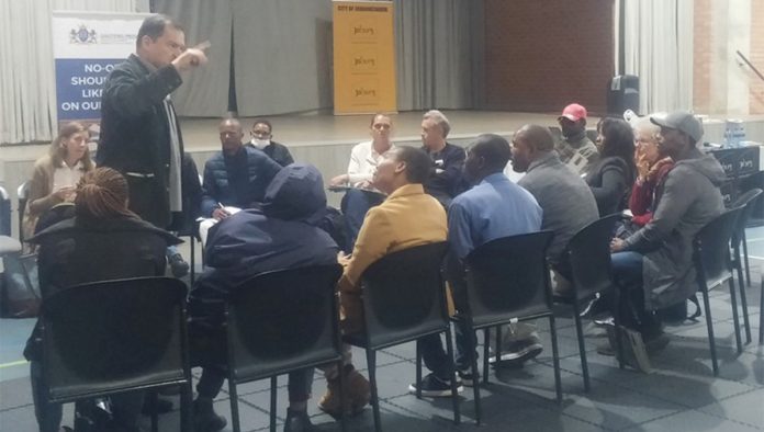 homeless-meeting City of Johannesburg commits to addressing homelessness