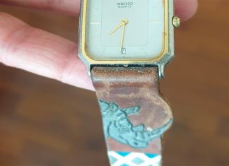 Search On for Owner of Watch with Grey Rhino Etched On Leather Band