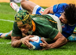 RUGBY: Brilliant Boks Beat Italy in 1st Tour Victory