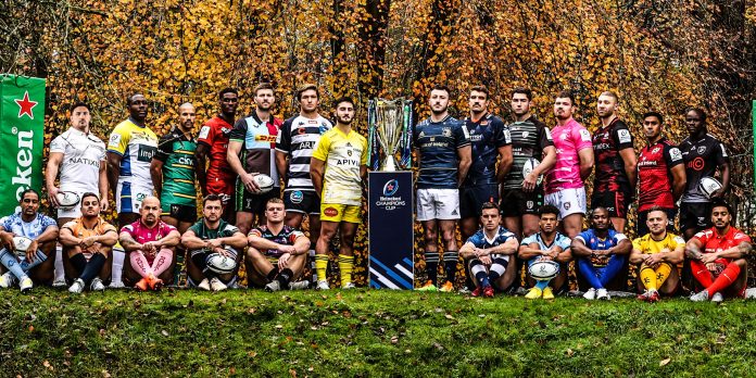 2022/2023 Heineken Champions Cup Launch 29/11/2022 Players from the 24 teams that will feature in the Heineken Champions Cup.