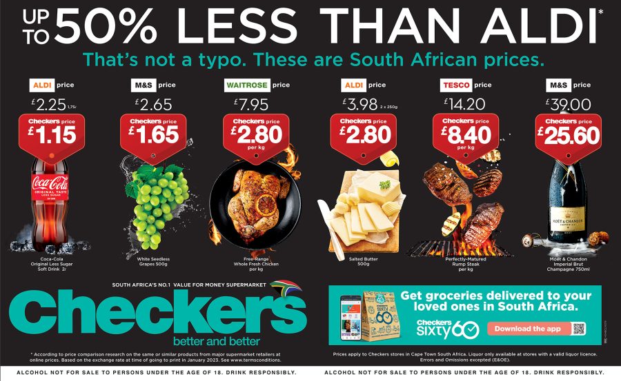 Checkers adverts for SA expats