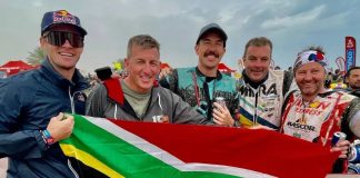 SA Dakar Rally: "The Boys have done it! Congrats Rossi, Charan, Stu and Stevan! You rocked our world for 2 weeks! Can we be any prouder!?" 📸 @sadakargroup Telegram Group - Mike Fehrsen