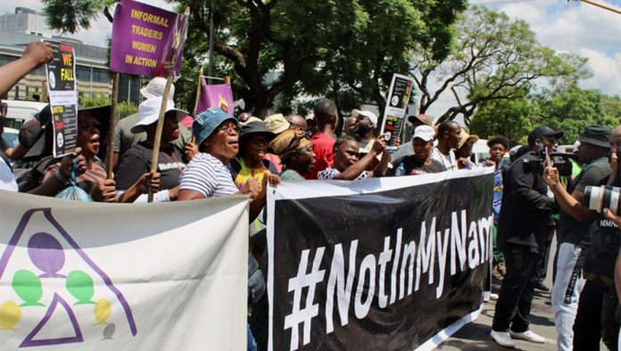 loadshed-march Pretorians protest against loadshedding and tariff hike
