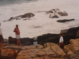 family on the beach in South Africa, memories and nostalgia