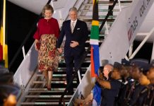 Belgian royal family arrived in Pretoria last night