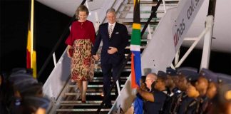 Belgian royal family arrived in Pretoria last night