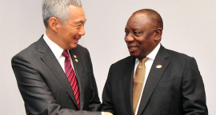 ramaphosa-hsien-loong Singapore Prime Minister headed to SA