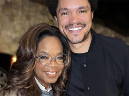 Oprah Winfrey enjoys happiest Saturday night ever, watching Trevor Noah