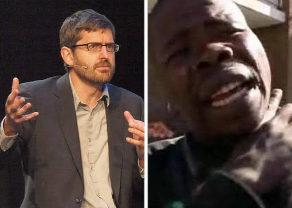 Custom image of Louis Theroux and the infamous 'Maleven'. This side by side image accompanies an article about Louis Theroux naming the worst person he's ever met