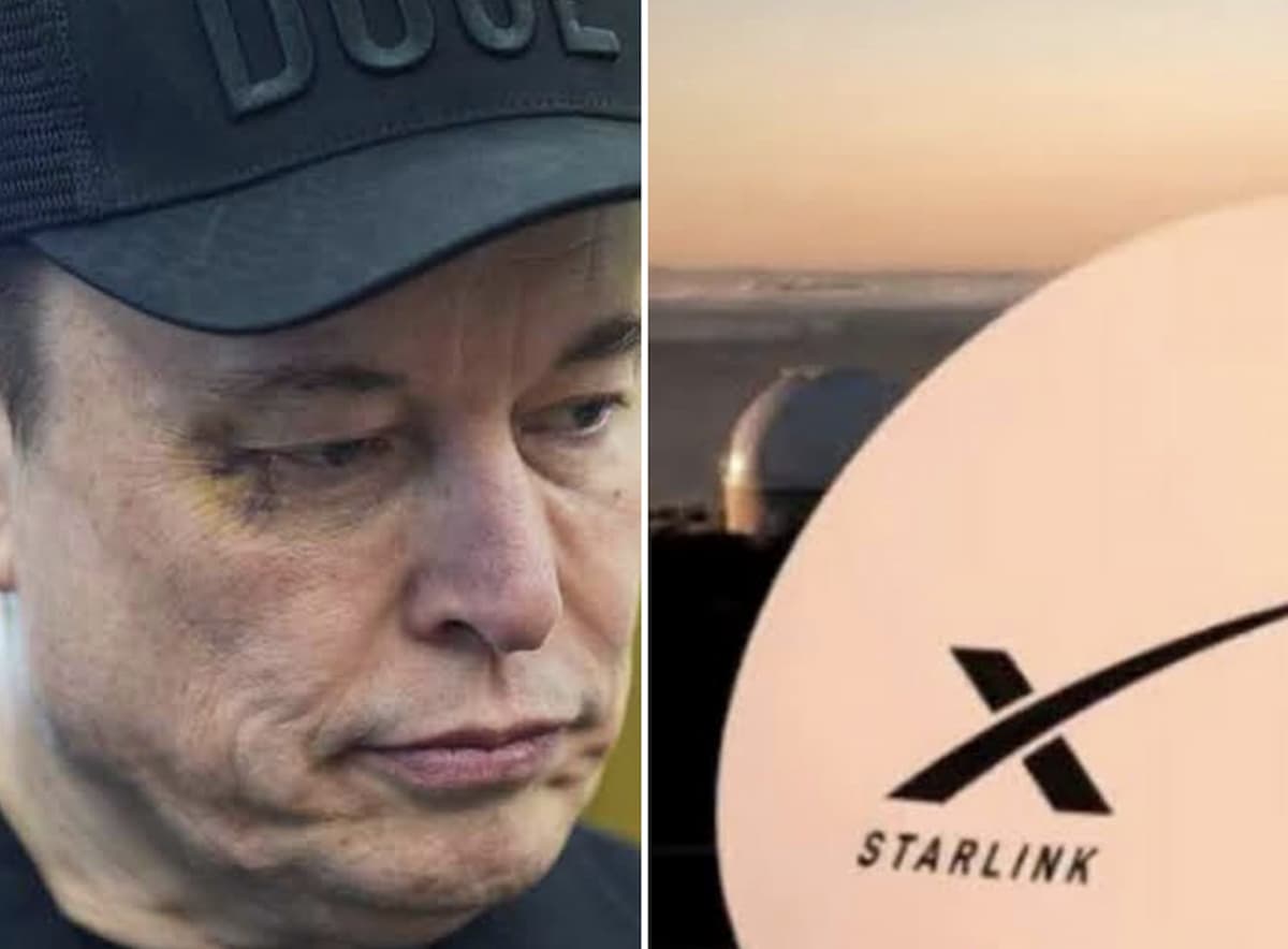 Customised image of Elon Musk and Starlink satellite. This image accompanies an article titled 'How stealthy rival, Amazon Leo, beat Elon Musk's Starlink to South African market', about Amazon Leo, starlink competitor