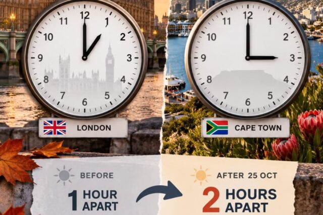 UK clocks go back next month, widening the SA time gap - SA People