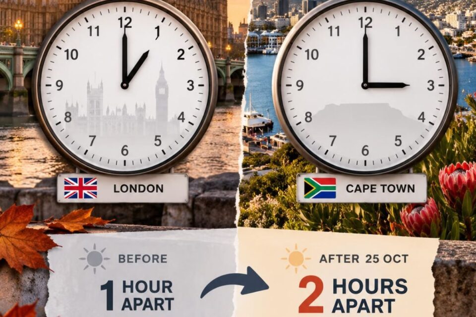UK clocks go back next month, widening the SA time gap - SA People