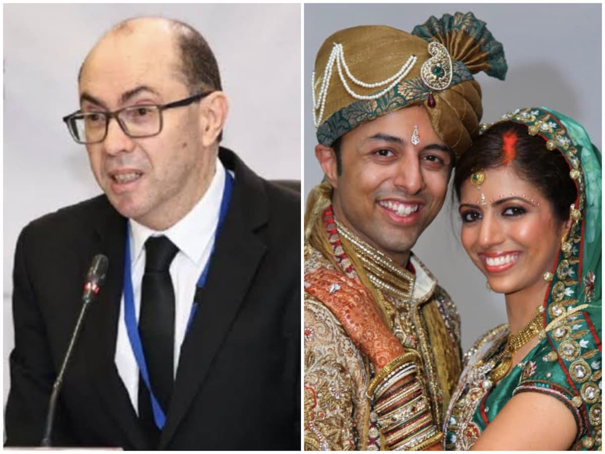 Customised image featuring Adrian Mopp; Shrien and the murdered Anni Dewani. This image accompanies an article titled 'Shrien Dewani prosecutor Adrian Mopp appointed Western Cape DPP'
