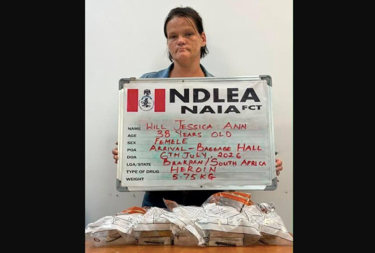 South African woman sentenced to 25 years in Nigerian prison